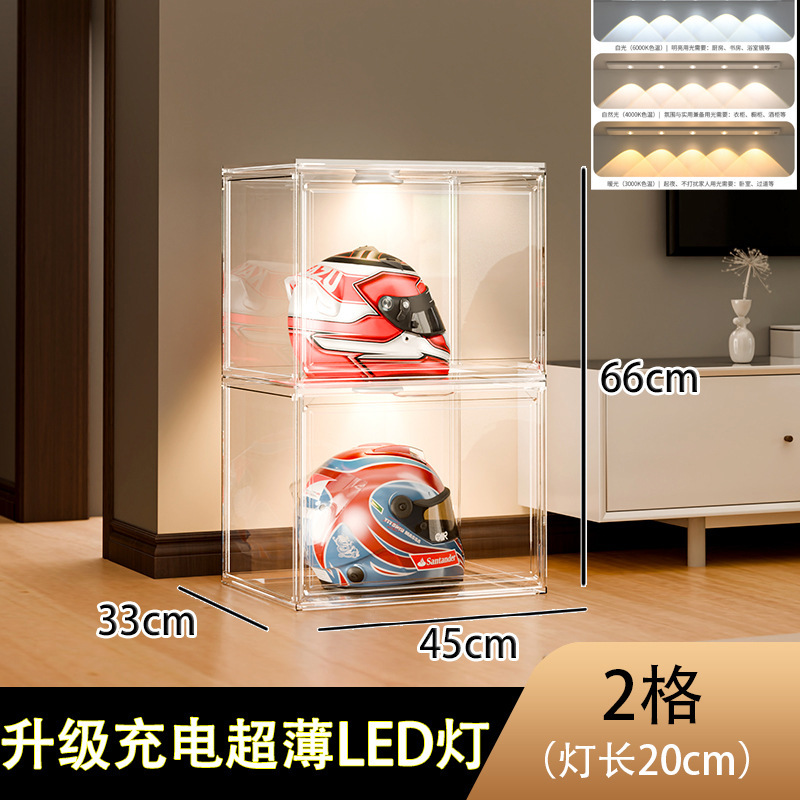 고급스러운 일반 조명 2칸 쇼케이스