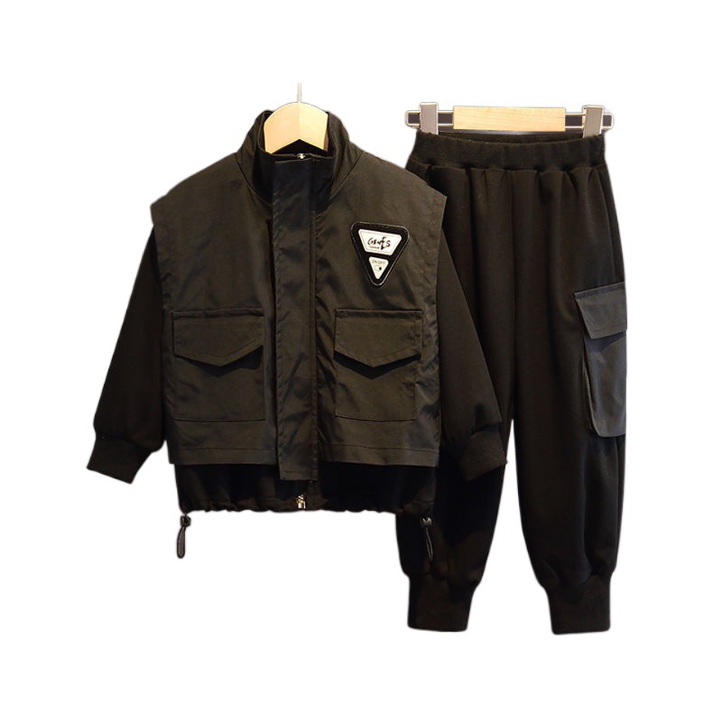 Ragazzi Primavera Moda 2024 Capodanno Sport Tempo libero Due pezzi Set, Autunno e Inverno Moda Bambini Abbigliamento_voghion.com