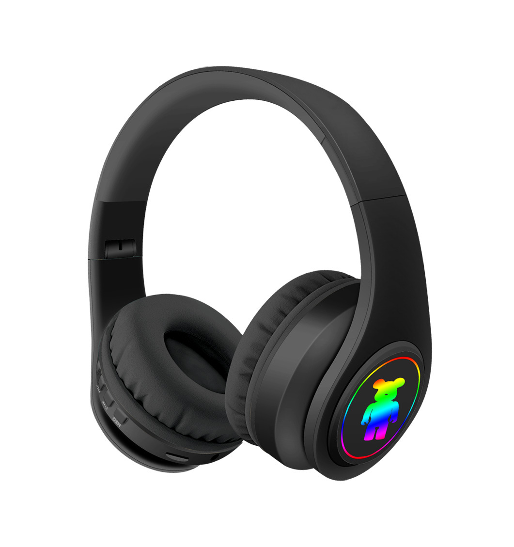 Auriculares Bluetooth 5,0 fábrica nuevo LED música nota con luz auriculares macaron color estéreo auriculares inalámbricos