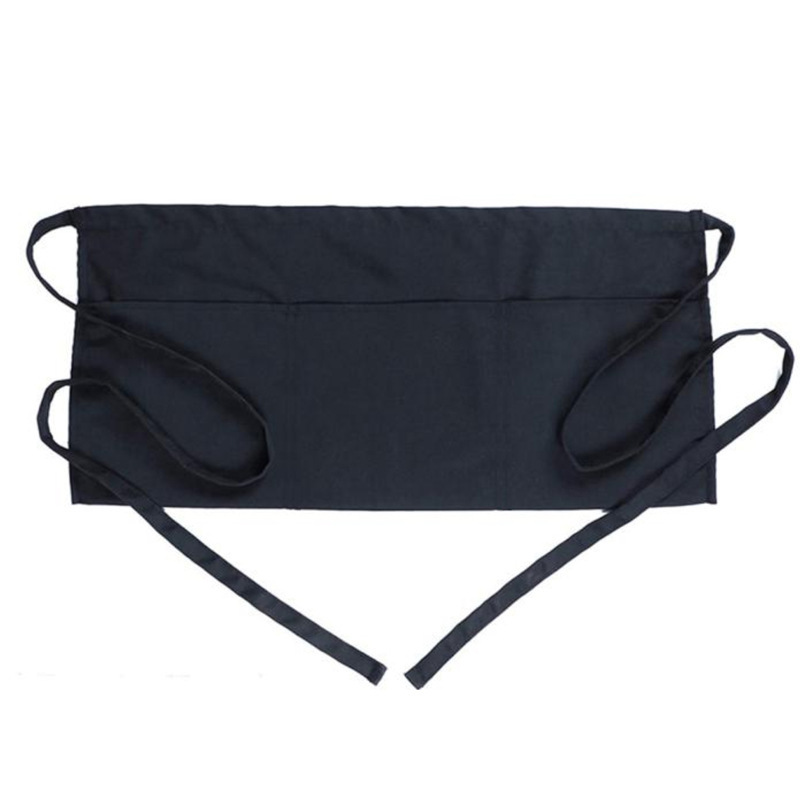 Cross-border e-commerce hot-selling waist half-length apron three-pocket restaurant waiter work half-length skirt women Cross-border e-commerce hot-selling waist half-length apron three-pocket restaurant waiter work half-length skirt women