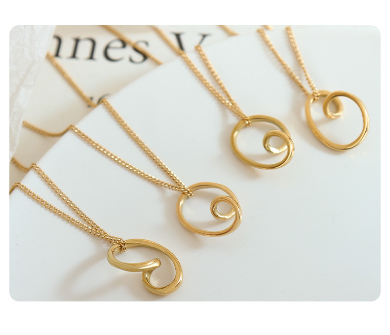 Fashion Heart Shape Titanium Steel Plating Pendant Necklace 1 Piece