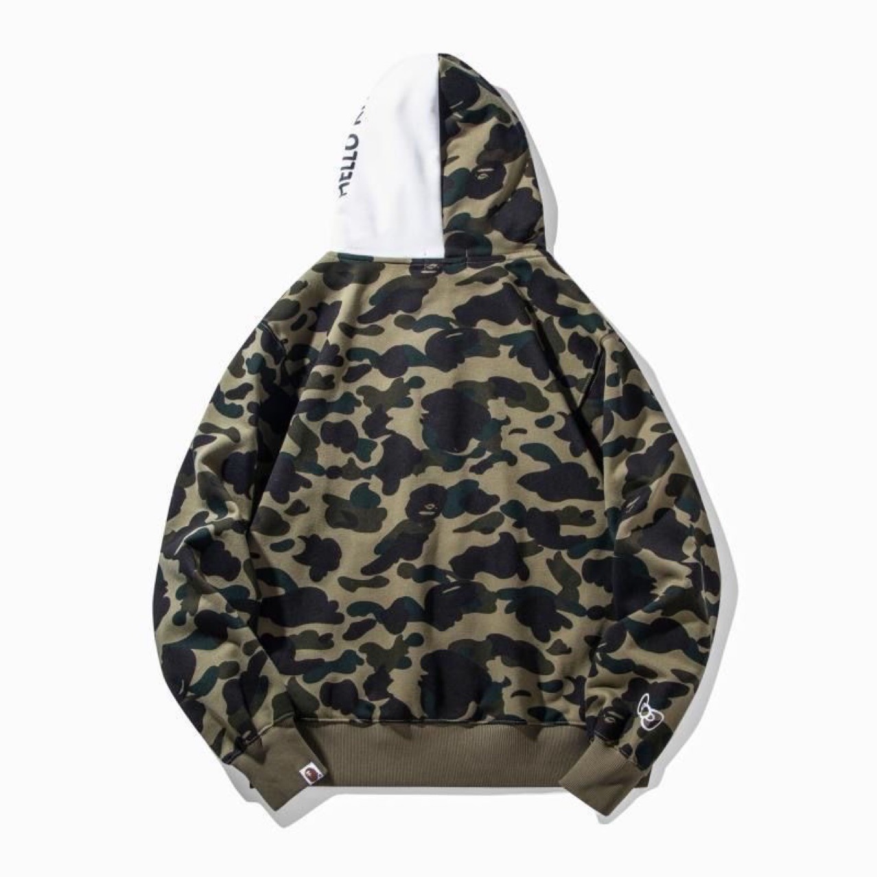 kt 猫 bape 越境貿易ハローキティ迷彩トレーナーメンズ秋冬ベルベットカーディガンジッパー漫画かわいい学生
