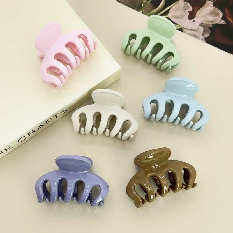 Pinza para el pelo grande de material PC que no se rompe, pinza para el pelo con diseño de cadena, pinza para el pelo para la ducha, pinza para el pelo moderna para la parte trasera de la cabeza, venta al por mayor de fábrica. image 56