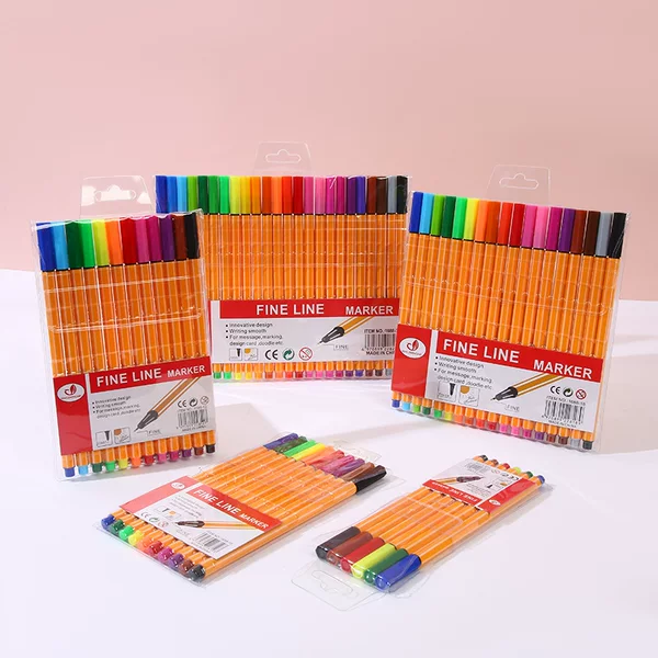 Manufacturer Produces Fine Line Pen Student Art Painting Hook Pen Colorful Stroke Pen Signature Pen Wholesale