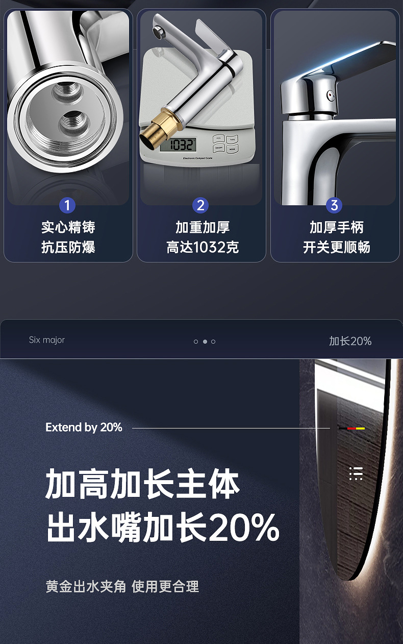 Stainless steel washbasin, hot and cold water faucet, bathroom cabinet, washstand, basin faucet, bathroom sink faucet undefined
