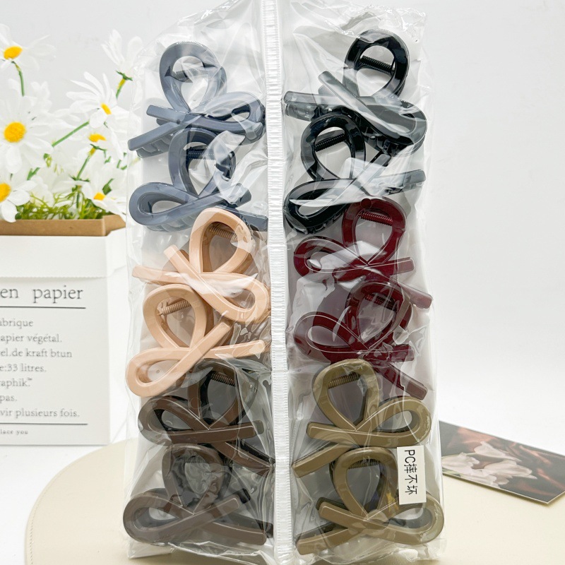 Pinza de pelo grande de plástico con diseño de PC, color té con leche, para mujer, estilo coreano, versión coreana, accesorios de tienda de dos yuanes. image 50