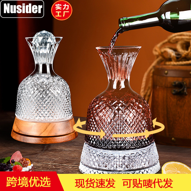 Three dimensional crystal retro creative wine decanter for home use