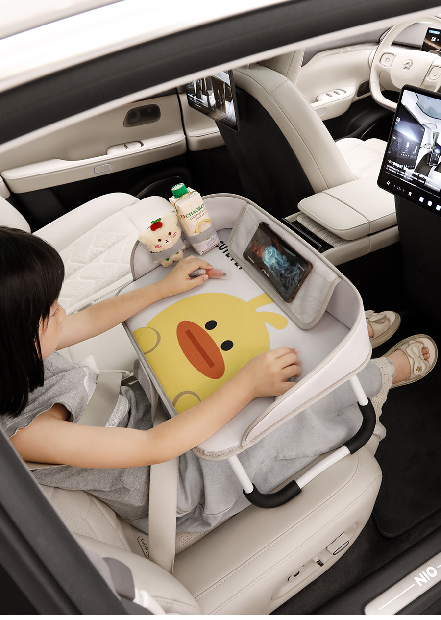 Children's Car Backseat Tray, In-Car Baby Entertainment Toy Table, Travel Car Accessory, Waterproof Dining Tray
