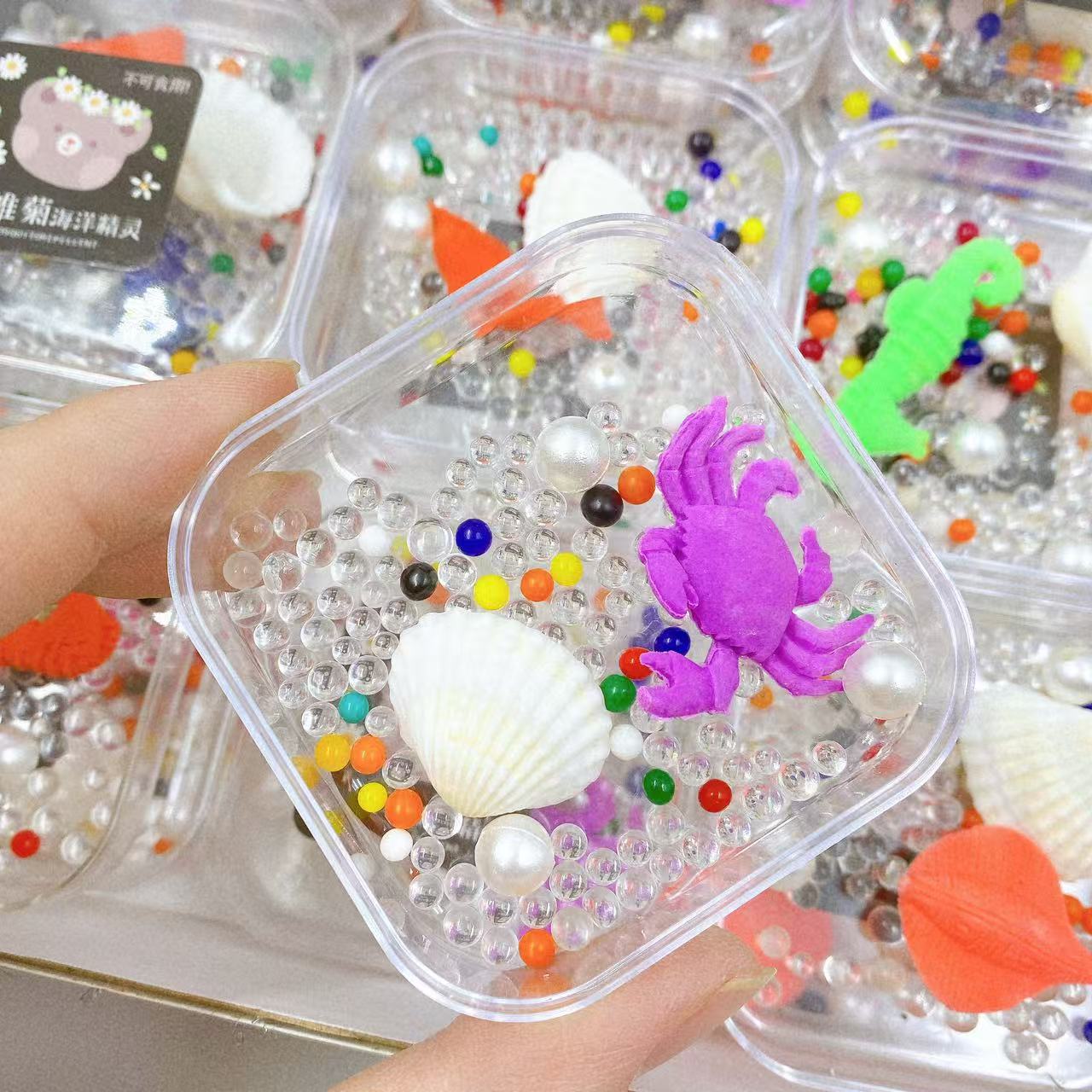 Ocean Bubble Big Pearl Water Elf Verano Juguetes para niños Colorido Bubble Water Bead Big Animal Box Lote alrededor de la escuela