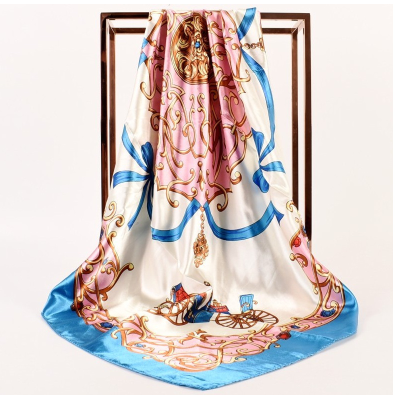 65g Weight Silk Scarf Classification Daily Occasion Satin Material Printing Pattern Summer, Spring, Autumn Season Women'S Gender Printing Design Fashion Style Women's Fashion Printing Satin Printing Silk Scarves 7