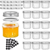 Amazon 16 упаковок алмазной икры стеклянная бутылка для салата бутылка для варенья банка для конфет 4 унции герметичная банка Мейсона