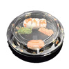 Wholesale xyw851 -style maple leaf printing plastic sucking sushi packaging box circular one -time plastic takeaway box