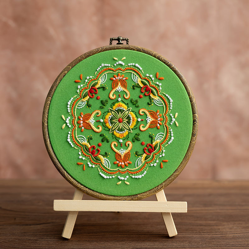 Mandala Bordado Diy Hecho a mano Material de bordado tridimensional europeo Paquete de ropa Bordado Su Bordado Meditación