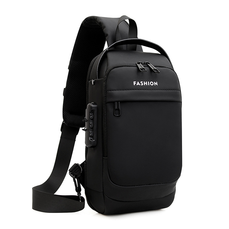 Nuevo bolso de pecho moda moda multifuncional mochila de pecho deportivo puerto de carga USB alta sensación de hombre mochila