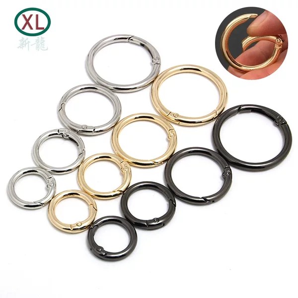 Hanging galvanized alloy spring ring open circle key chain luggage accessories mobile phone case snap ring spring buckle