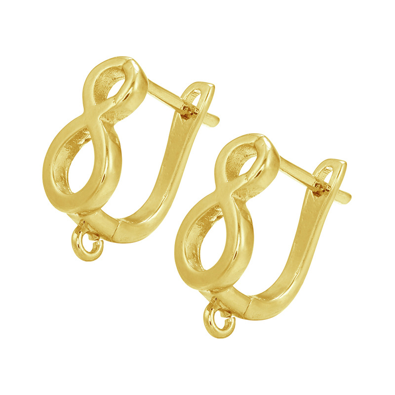 Glossy Figure 8 Ear Buckle Twist Diy Ear Buckle Wholesale display picture 4