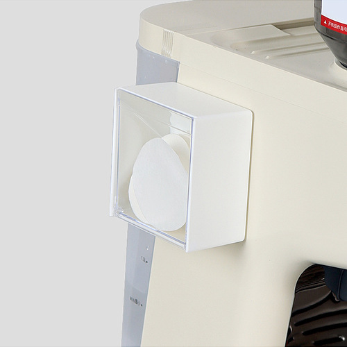 Italian coffee machine handle filter paper storage box, mocha pot circular filter paper holder, powder bowl water separator wall-mounted rack