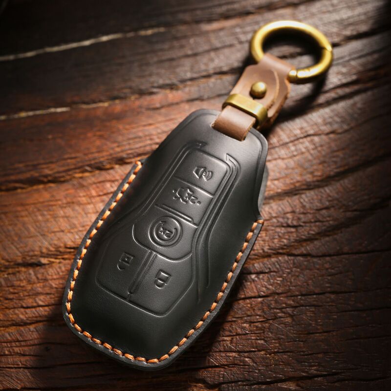 Retro Key Bag Suitable for Ford Old Mondeo Edge Taurus Car Leather Key Bag Case Buckle Retro Key Bag Suitable for Ford Old Mondeo Edge Taurus Car Leather Key Bag Case Buckle
