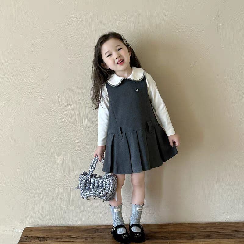 Traje de niña otoño 2026 nuevo traje de tesoro para mujer falda vestido infantil estilo extranjero ropa de bebé primavera y otoño_voghion.com