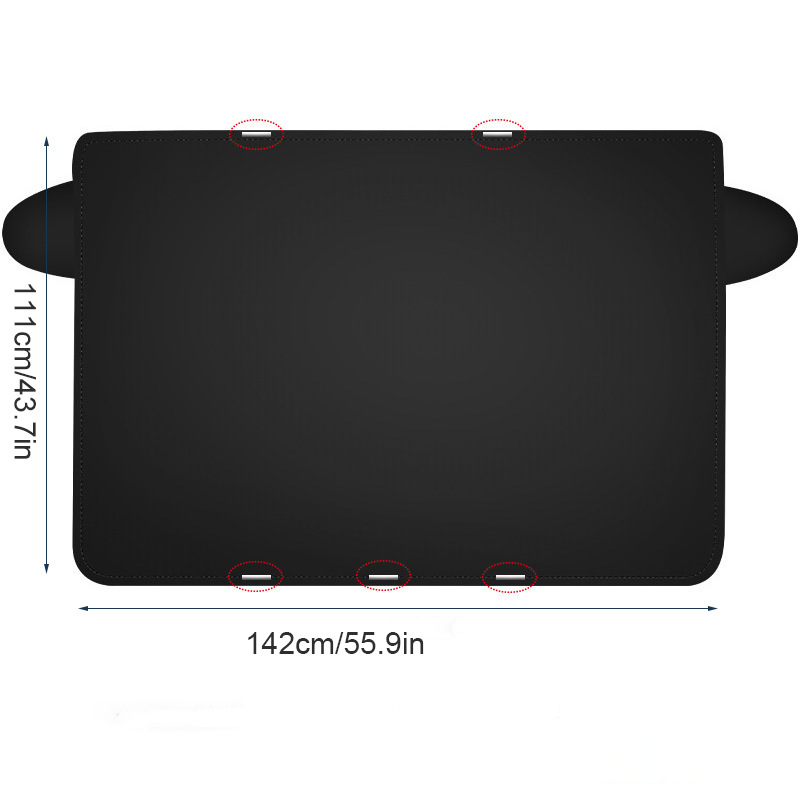 Silver Coated Snow Block Glass Cover Snow Cover Silver Coated Frostproof Anti-theft Car Windshield Sunshade