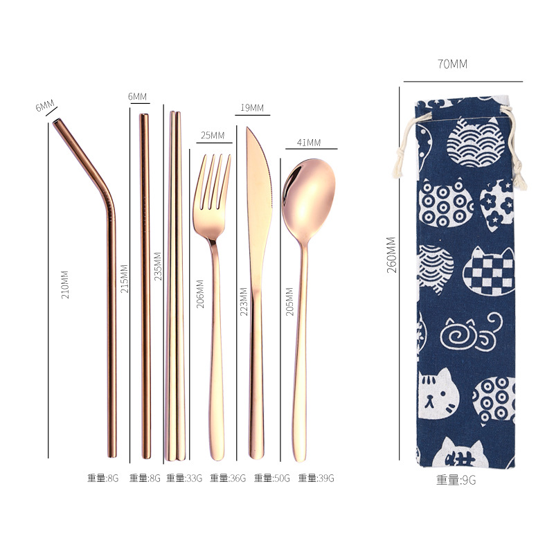 로즈 골드 세트 + 플라워 블루 가방