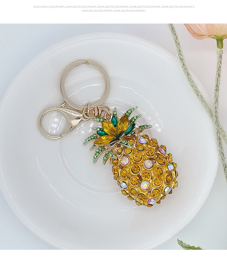 Daily Occasion Zinc alloy Material Cute Korean Style Fruit Zinc Alloy Women's Bag Pendant Keychain