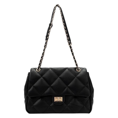 Elegant Texture Little Black Dress Style Grommet Chain Shoulder Bag Women's 2025 New Arrival Large Capacity Korean Version Single Shoulder Crossbody Bag