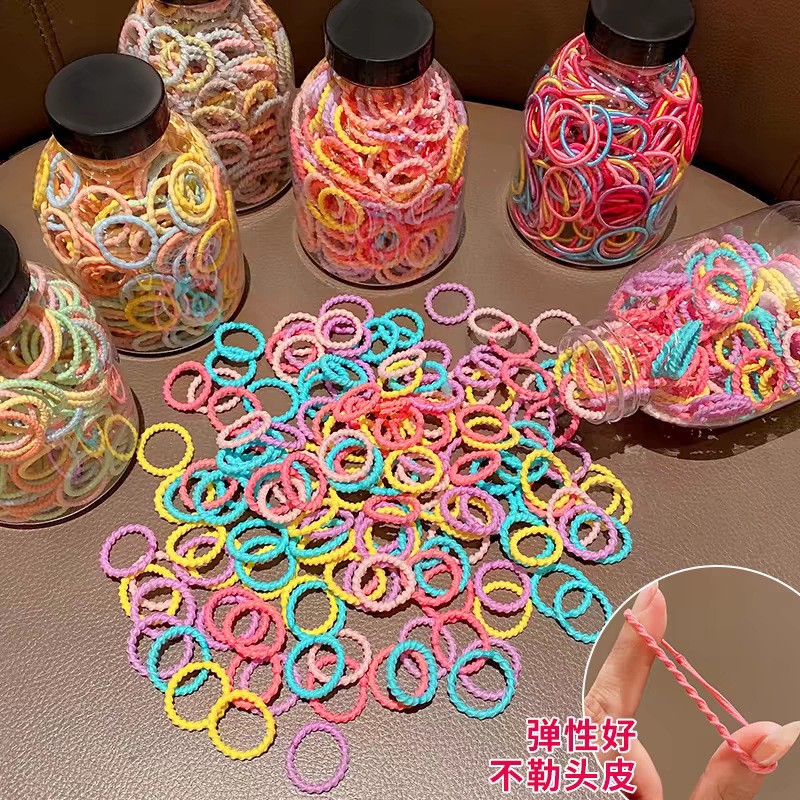 Cintas de goma enlatadas para niños, alta elasticidad no daña cabello de bebé, cabello de pequeña niña, cabello de goma, cabello de cabello