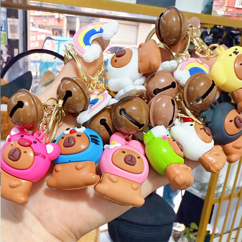 New Cartoon Capybara Keychain Bag Pendant Pvc Soft Rubber Doll Accessories Blind Box Small Accessories New Cartoon Capybara Keychain Bag Pendant Pvc Soft Rubber Doll Accessories Blind Box Small Accessories