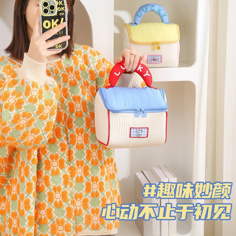 Bolsa de cosméticos de gran capacidad, bolsa de casa linda de alta calidad, bolsa de lavado, bolsa de almacenamiento de viaje, bolsa de almacenamiento de cosméticos portátil