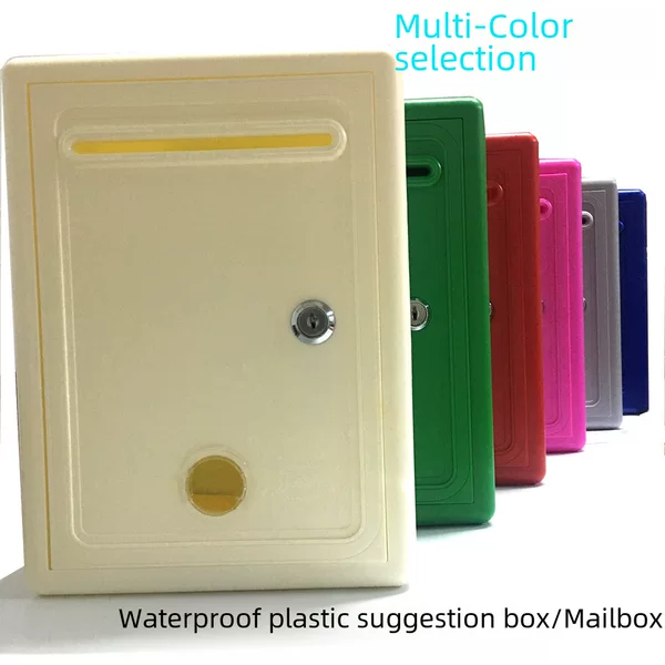 Colorful Opinion Box Wall-Mounted Lockable Waterproof Mailbox Suggestion Box Complaint Box Letter Box Storage Box Waterproof Lockable