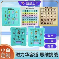 Yi Shun Магнитная цифровая раздвижная головоломка Huarong Road Jiugongge Sudoku, три королевства, детские развивающие игрушки