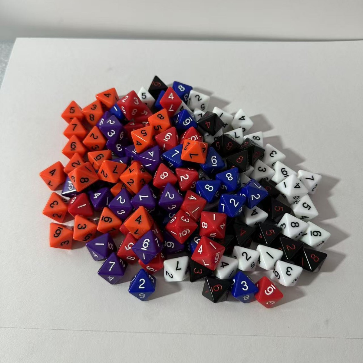 Cross-Border Polyhedral Dice 1-8 Sided Tabletop Game Dice 8-Sided Multi-Color Options Available