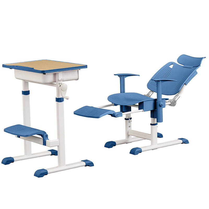 Mesa y silla individual para estudiantes (primaria/secundaria), altura ajustable con tubo, fabricante para escuelas o centros de tutoría image 22