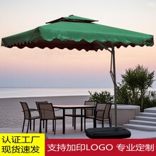 户外遮阳伞扳手伞别墅庭院休闲摆摊室外防水防晒侧立四方伞岗亭伞