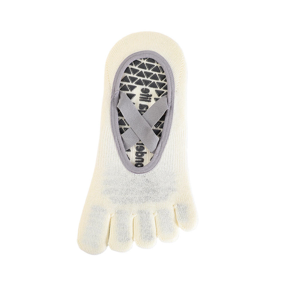 Calcetines con tiras en los dedos - Blanco marfil