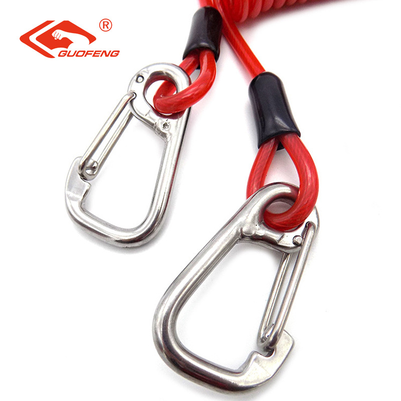 Fabricantes de suministro directo de color PVC casco antirrobo resorte cuerda de recordatorio cuerda de alambre de acero de resorte de cerradura