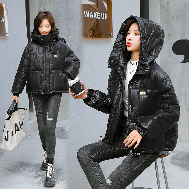 Ropa de invierno 2020 nuevo estilo coreano estudiantes retro pu ropa de algodón estilo Hong Kong chaqueta de algodón grueso chaqueta de algodón corta mujer