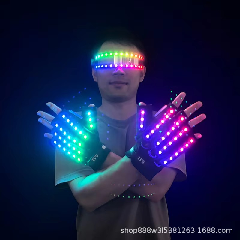 LED luminoso globo flashing discoteca bailarín atmósfera prop bar ktv espectáculo escenario guantes gafas