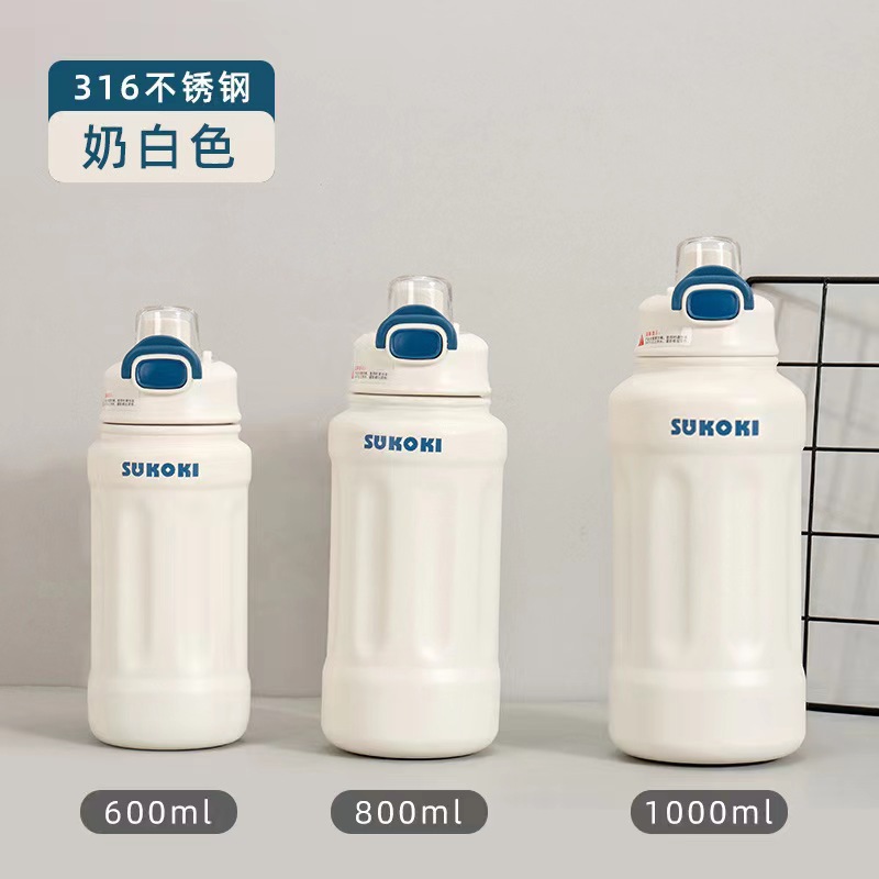 Hervidor térmico 316 acero inoxidable gran capacidad botella deportiva viaje automóvil uso exterior