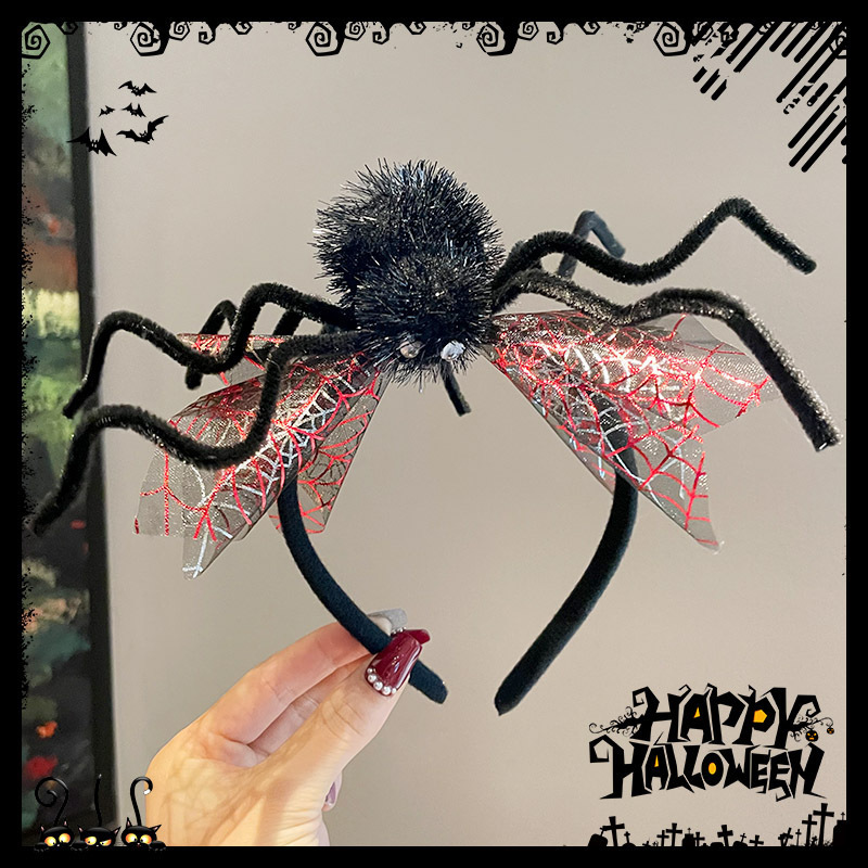 ハロウィン面白いヘッドバンドカボチャ立体クモヘアバンドイベントパーティーcosヘッドバンドパーティードレスアップヘアピン女性用|undefined