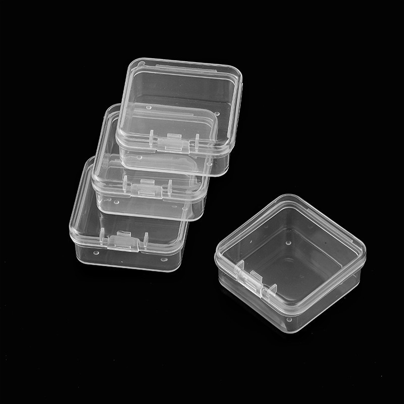 Square high permeability plastic box PP box earplug fishing gear spare parts transparent box jewelry beaded storage box wholesale
