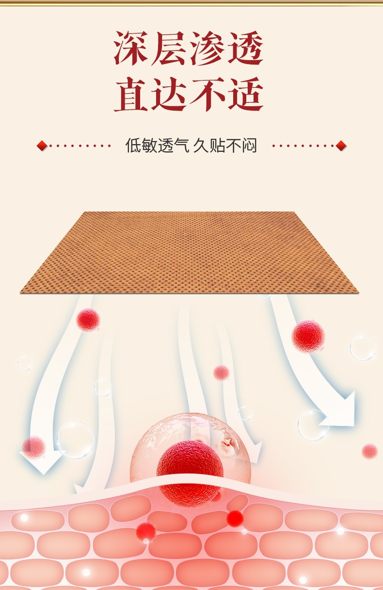 Sanqi XieDu TouGu Herbal Patch with Mugwort for Joints Warming Comfort Topical Acupoint Sticker specifications