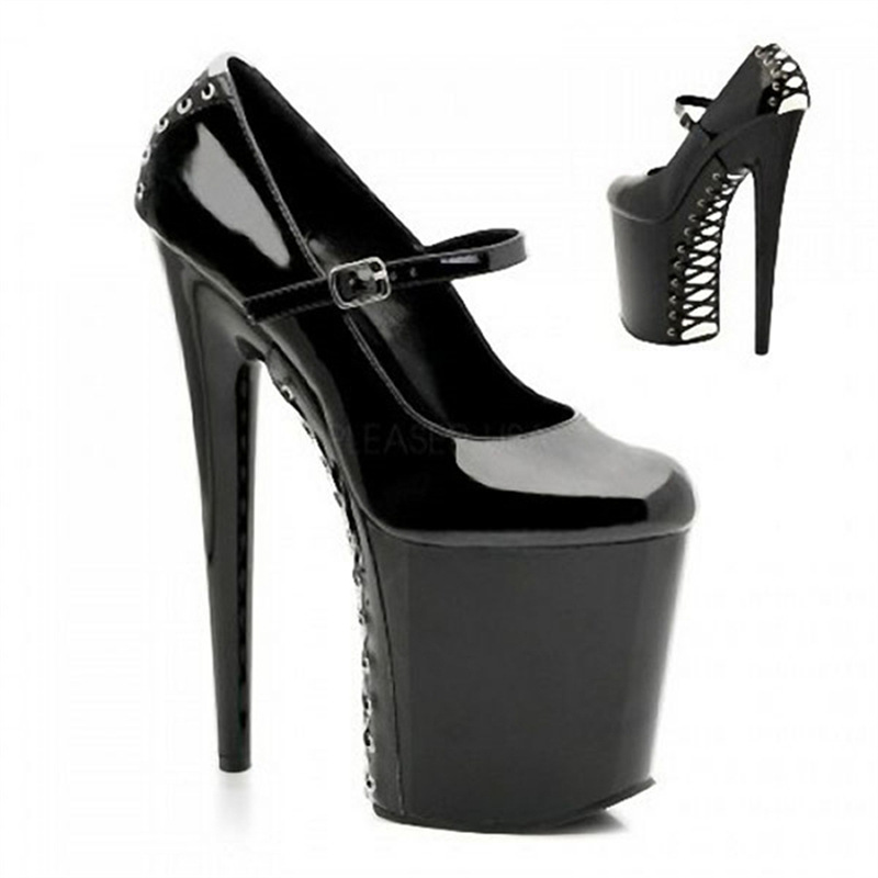 26cm odio cielo alto tacón de aguja plataforma zapatos individuales súper tacones altos modelo sexy zapatos de mujer de tacón integrado comercio exterior talla grande