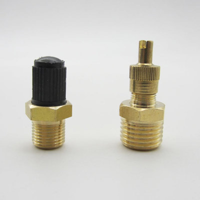 氣門芯G1/8氣嘴1分外牙G1/4氣門嘴外接2分螺紋管密封保壓氣芯蓋