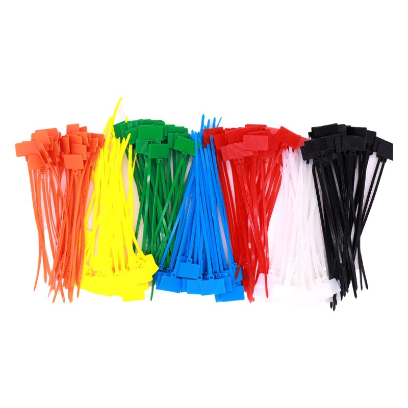 Etiqueta de color tipo nylon cable tie 3*100 cable de red marca etiqueta de plástico 4*200 cable tie fábrica al por mayor