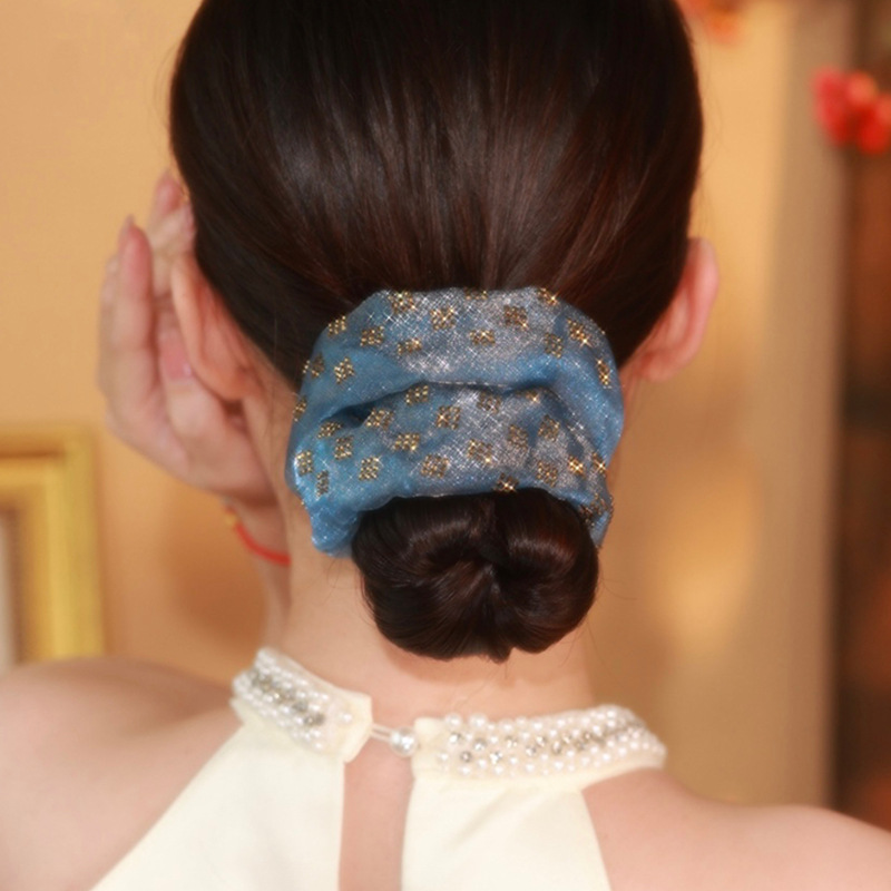 격자 무늬 블루