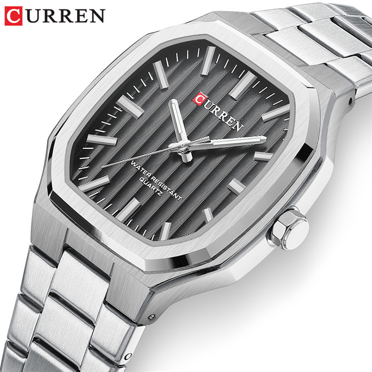CURREN Caren 8458 hombres de correa de acero reloj de negocios transfronterizos reloj popular reloj de cuarzo reloj de los hombres simple