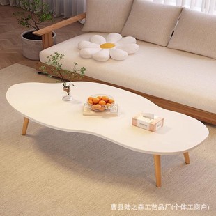 Scandinavian Style Living Room Home Sofa Tea Table Small Apartment Coffee Table Simple Rental House Small Table Cloud Coffee Table Side Table