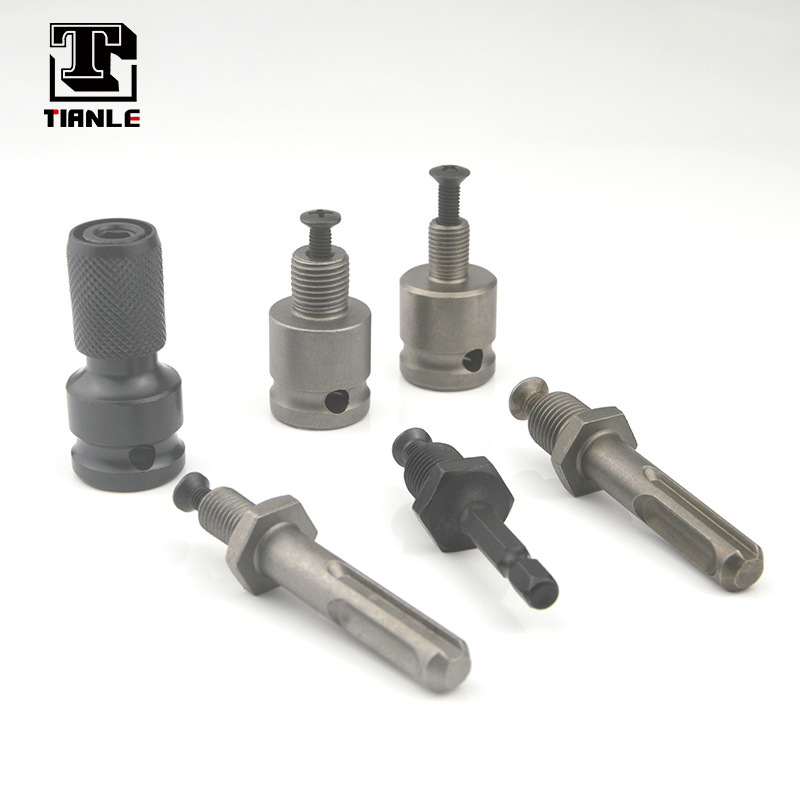 电锤转换夹头1/2 3/8圆柄方柄六角柄接杆手电钻夹头钥匙 电动扳手